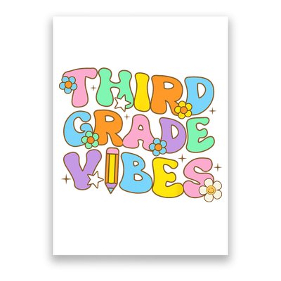 3rd Grade Vibes Back To School Retro Third Grade Teachers Poster