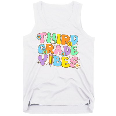 3rd Grade Vibes Back To School Retro Third Grade Teachers Tank Top