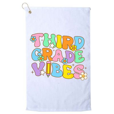 3rd Grade Vibes Back To School Retro Third Grade Teachers Golf Towel