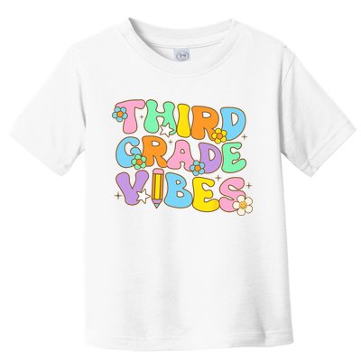 3rd Grade Vibes Back To School Retro Third Grade Teachers Toddler T-Shirt