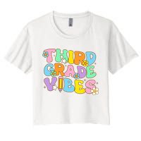 3rd Grade Vibes Back To School Retro Third Grade Teachers Crop Top