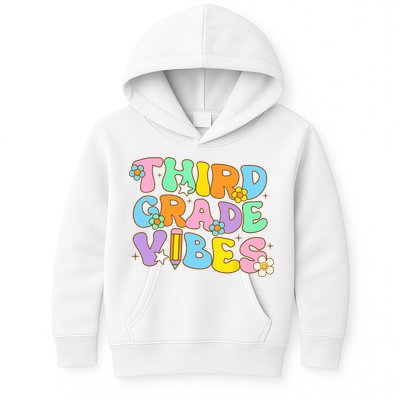 3rd Grade Vibes Back To School Retro Third Grade Teachers Kids Hoodie