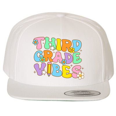 3rd Grade Vibes Back To School Retro Third Grade Teachers Wool Snapback Cap