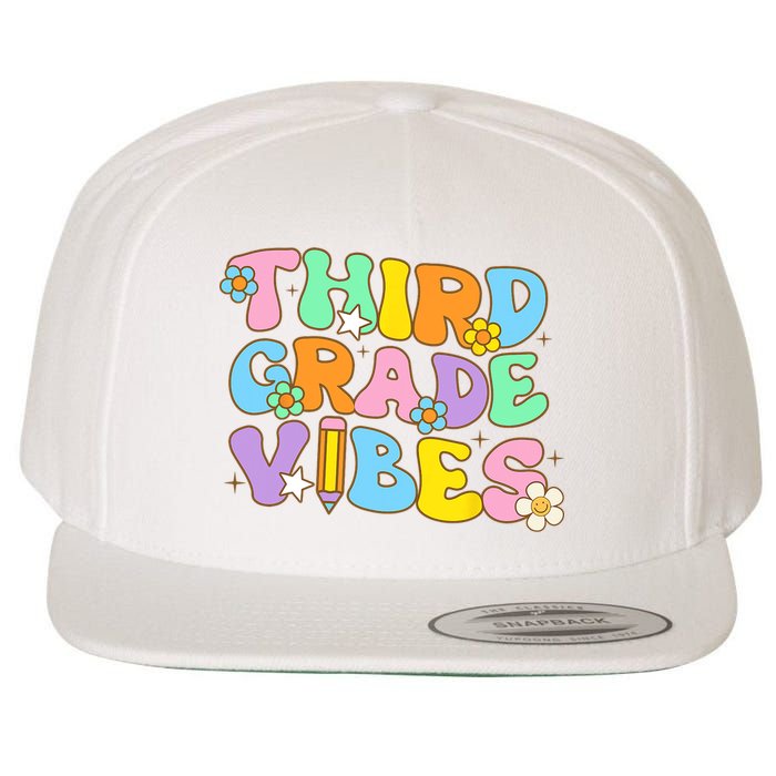 3rd Grade Vibes Back To School Retro Third Grade Teachers Wool Snapback Cap