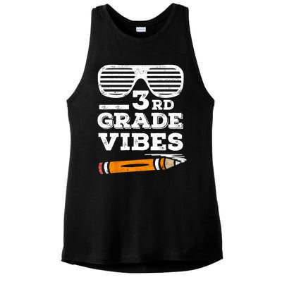 3rd Grade Vibes Funny Third Grade Back To School Ladies PosiCharge Tri-Blend Wicking Tank