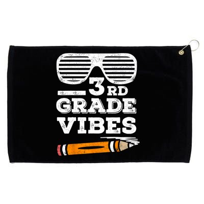 3rd Grade Vibes Funny Third Grade Back To School Grommeted Golf Towel