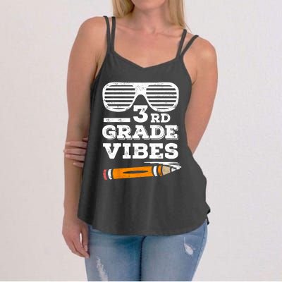 3rd Grade Vibes Funny Third Grade Back To School Women's Strappy Tank