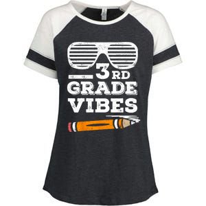 3rd Grade Vibes Funny Third Grade Back To School Enza Ladies Jersey Colorblock Tee