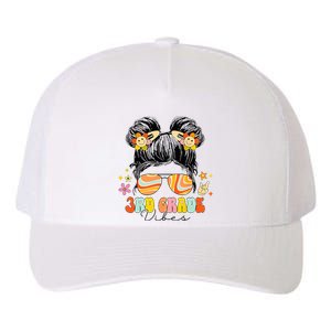 3rd Grade Vibes Messy Bun Third Grade Back To School Yupoong Adult 5-Panel Trucker Hat