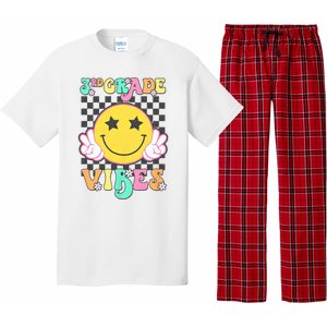 3rd Grade Vibes Smile Face Back To School Third Grade Pajama Set