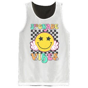 3rd Grade Vibes Smile Face Back To School Third Grade Mesh Reversible Basketball Jersey Tank