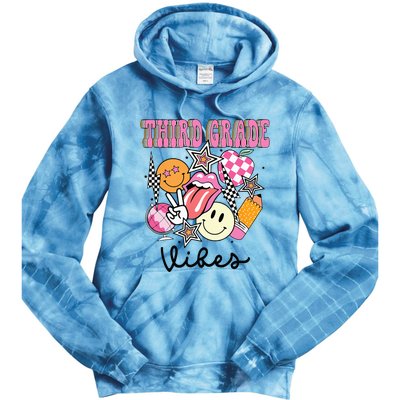 3rd Grade Vibes Team Retro First Day Of School Teacher Tie Dye Hoodie