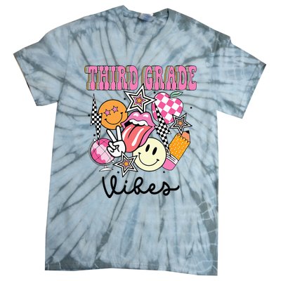 3rd Grade Vibes Team Retro First Day Of School Teacher Tie-Dye T-Shirt