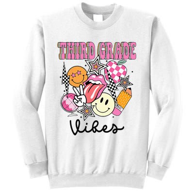 3rd Grade Vibes Team Retro First Day Of School Teacher Sweatshirt