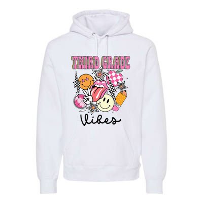 3rd Grade Vibes Team Retro First Day Of School Teacher Premium Hoodie