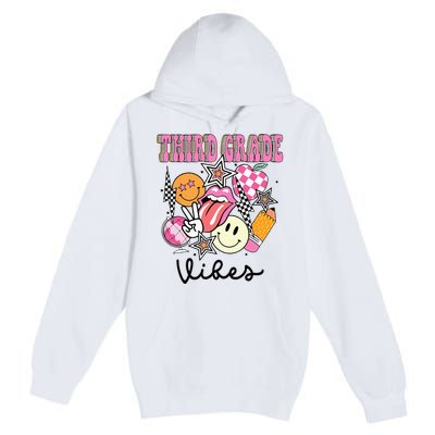 3rd Grade Vibes Team Retro First Day Of School Teacher Premium Pullover Hoodie