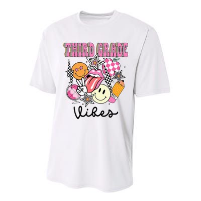 3rd Grade Vibes Team Retro First Day Of School Teacher Performance Sprint T-Shirt