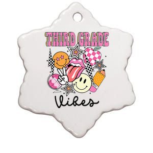 3rd Grade Vibes Team Retro First Day Of School Teacher Ceramic Star Ornament