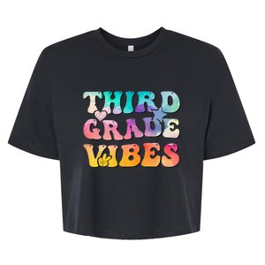 3rd Grade Vibes Back To School Retro Third Grade Teachers Bella+Canvas Jersey Crop Tee