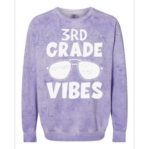 3rd Grade Vibers Glassess Teacher Student Back To School Colorblast Crewneck Sweatshirt