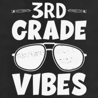 3rd Grade Vibers Glassess Teacher Student Back To School 7 Panel Mesh Trucker Snapback Hat