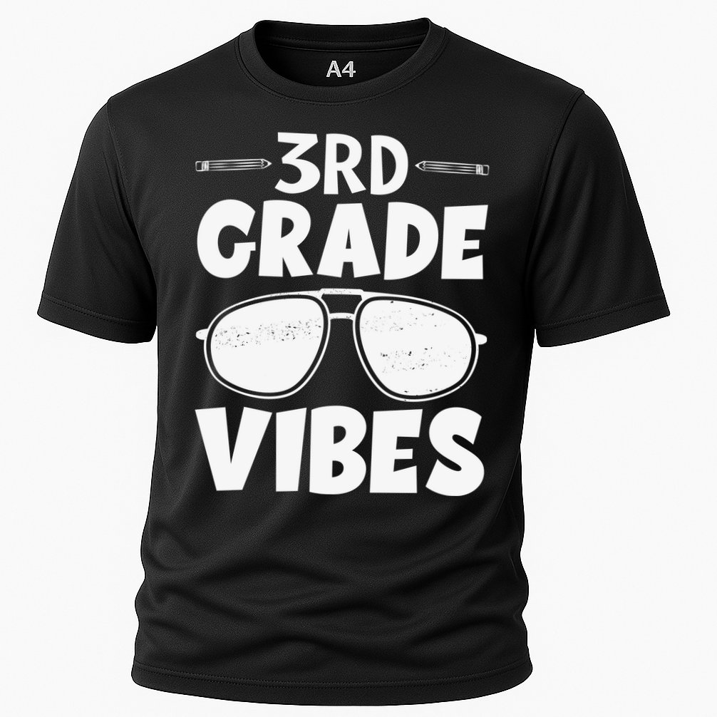 3rd Grade Vibers Glassess Teacher Student Back To School Cooling Performance Crew T-Shirt