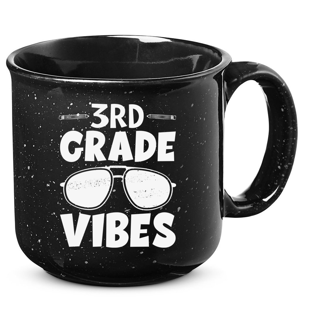 3rd Grade Vibers Glassess Teacher Student Back To School 15oz Campfire Ceramic Mug