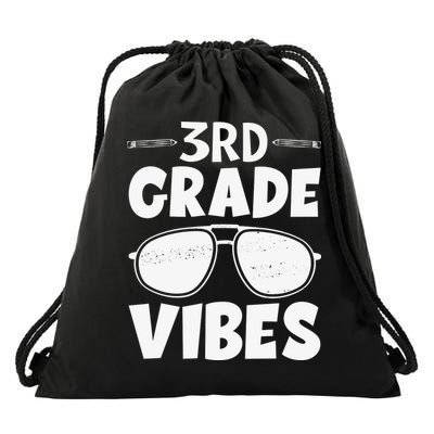 3rd Grade Vibers Glassess Teacher Student Back To School Drawstring Bag