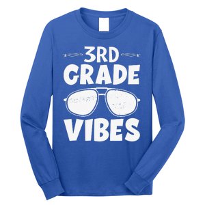 3rd Grade Vibers Glassess Teacher Student Back To School Long Sleeve Shirt