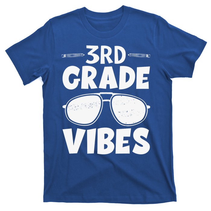 3rd Grade Vibers Glassess Teacher Student Back To School T-Shirt