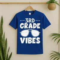 3rd Grade Vibers Glassess Teacher Student Back To School T-Shirt
