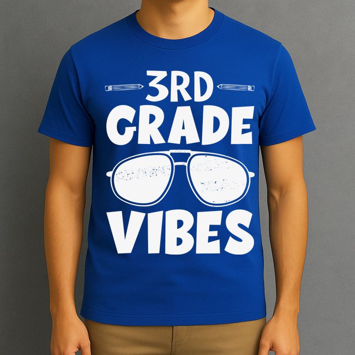 3rd Grade Vibers Glassess Teacher Student Back To School T-Shirt