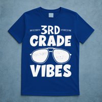 3rd Grade Vibers Glassess Teacher Student Back To School T-Shirt