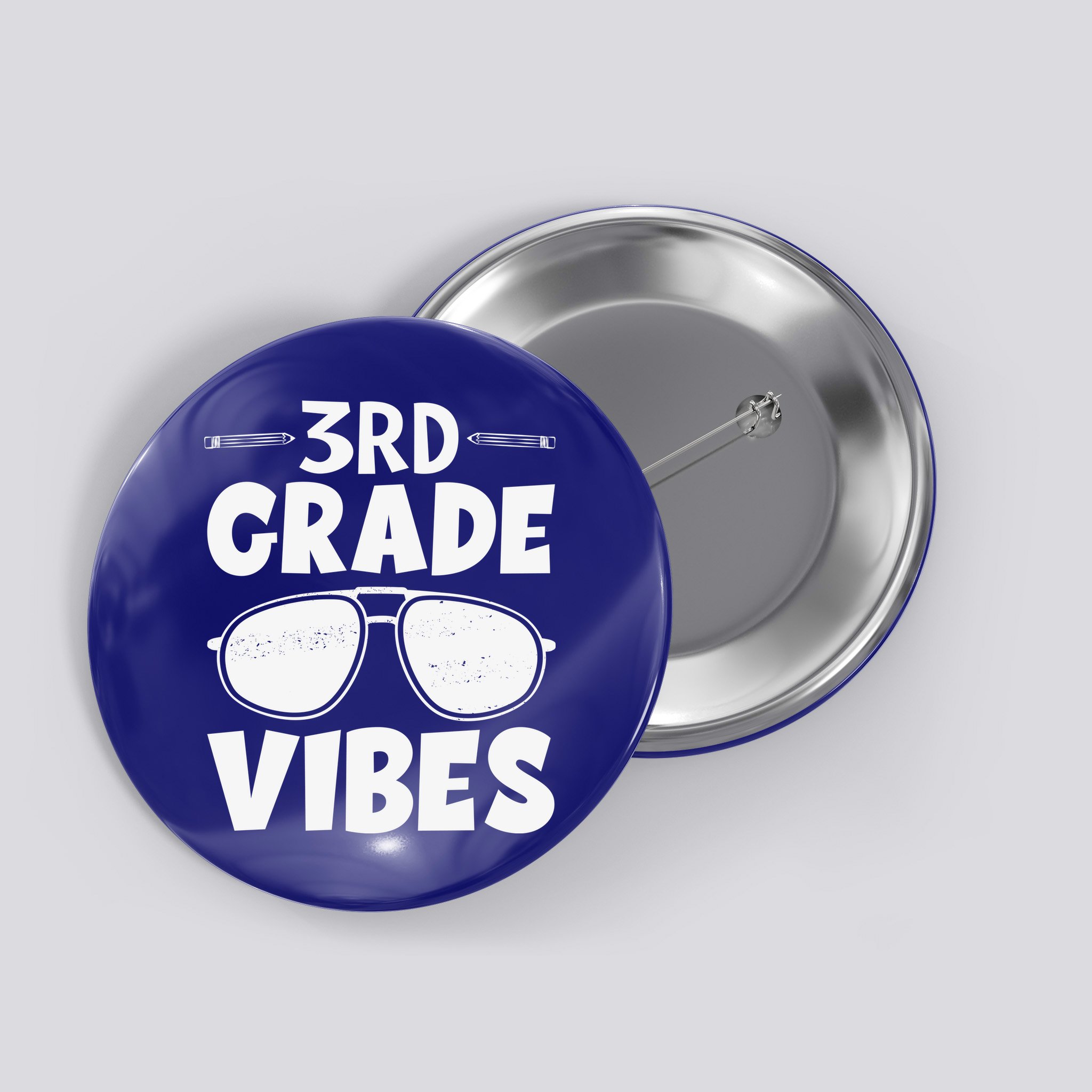 3rd Grade Vibers Glassess Teacher Student Back To School Button
