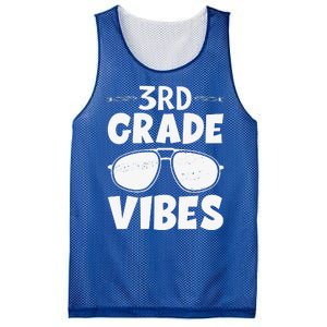 3rd Grade Vibers Glassess Teacher Student Back To School Mesh Reversible Basketball Jersey Tank