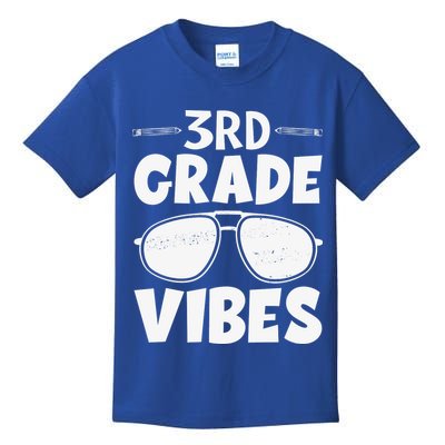 3rd Grade Vibers Glassess Teacher Student Back To School Kids T-Shirt