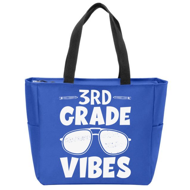 3rd Grade Vibers Glassess Teacher Student Back To School Zip Tote Bag