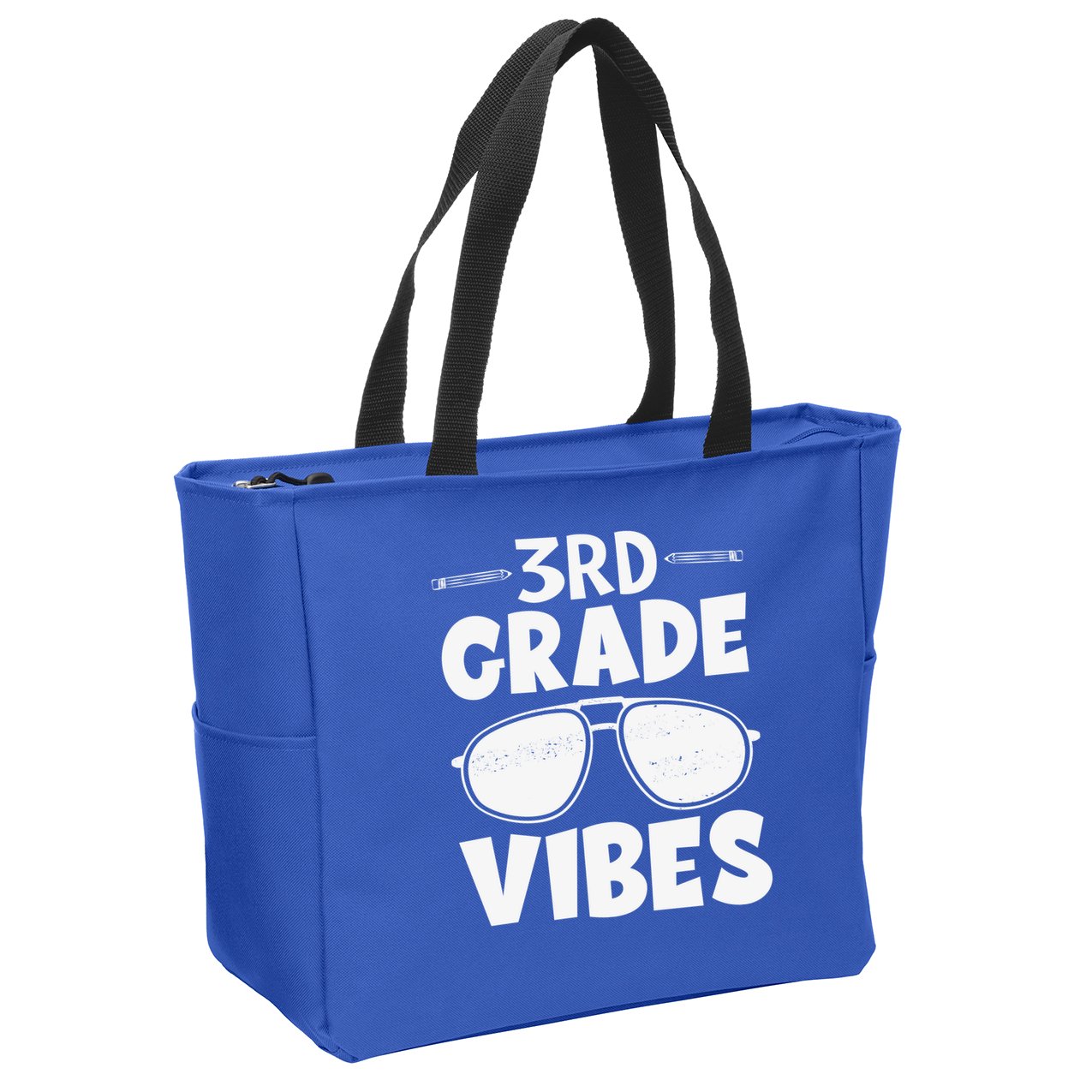 3rd Grade Vibers Glassess Teacher Student Back To School Zip Tote Bag
