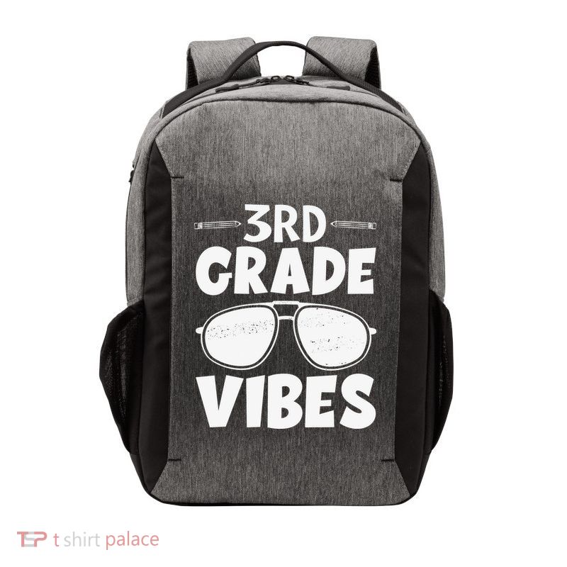 3rd Grade Vibers Glassess Teacher Student Back To School Vector Backpack