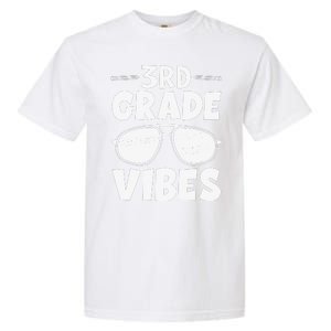 3rd Grade Vibers Glassess Teacher Student Back To School Garment-Dyed Heavyweight T-Shirt