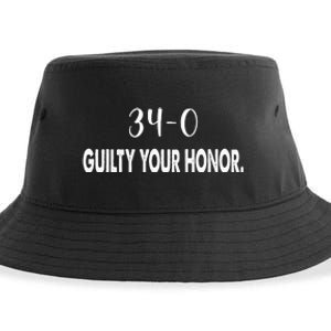 340 Guilty Your Honor. Guilty Verdict 34 To 0 Felony Counts Sustainable Bucket Hat