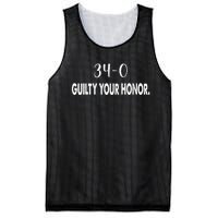 340 Guilty Your Honor. Guilty Verdict 34 To 0 Felony Counts Mesh Reversible Basketball Jersey Tank