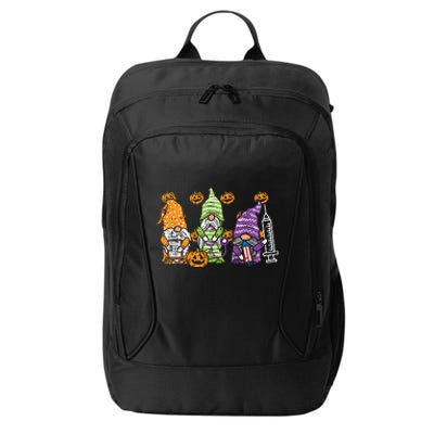 3 Halloween Gnome Nurses Funny Costume Nursing Women City Backpack