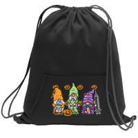 3 Halloween Gnome Nurses Funny Costume Nursing Women Sweatshirt Cinch Pack Bag