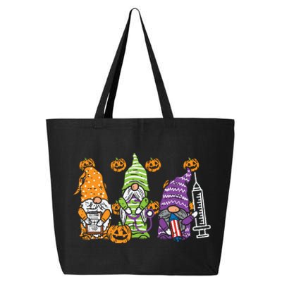 3 Halloween Gnome Nurses Funny Costume Nursing Women 25L Jumbo Tote