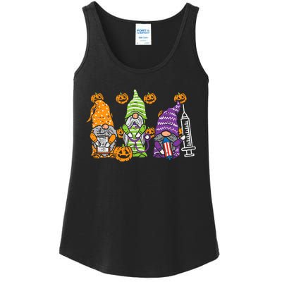 3 Halloween Gnome Nurses Funny Costume Nursing Ladies Essential Tank