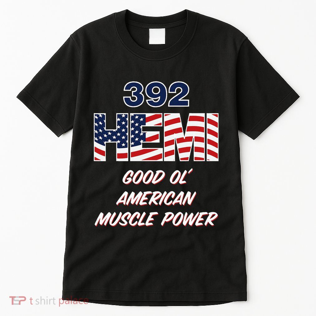 392 Hemi With Usa Flag Design. Patriotic Car Design Tall T-Shirt