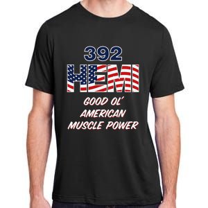 392 Hemi With Usa Flag Design. Patriotic Car Design Adult ChromaSoft Performance T-Shirt