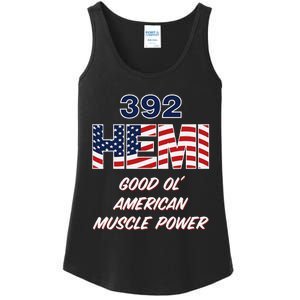 392 Hemi With Usa Flag Design. Patriotic Car Design Ladies Essential Tank