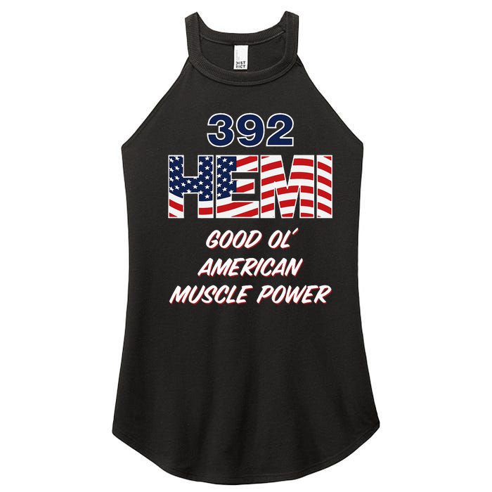 392 Hemi With Usa Flag Design. Patriotic Car Design Women’s Perfect Tri Rocker Tank